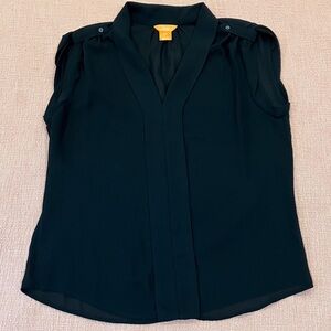 Diaphanous small wm’s Black Sleeveless Blouse